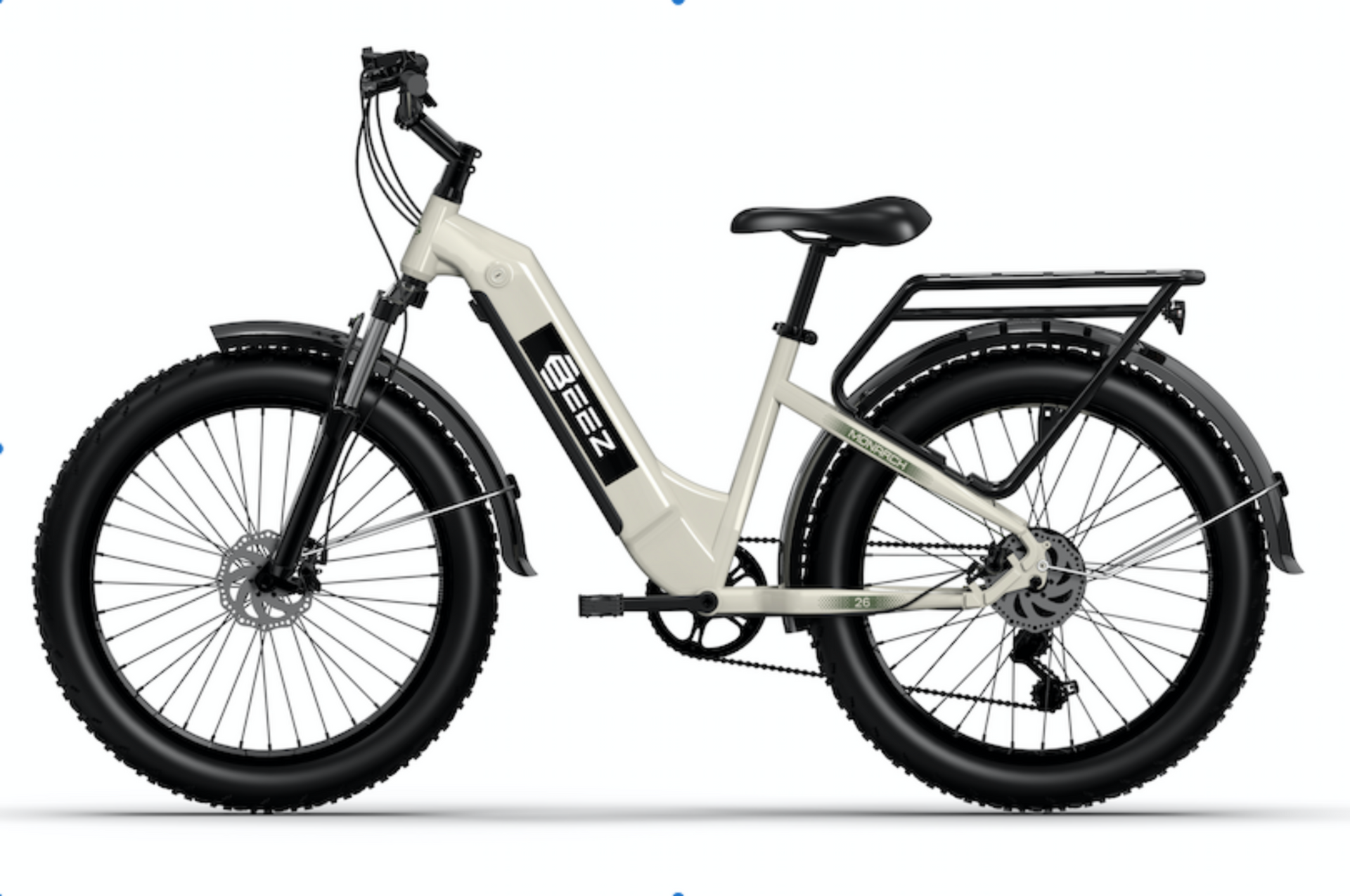 super monarch electric bicycle Monarch 26 Inch Step-Thru Fat Tire Electric Bike – BEEZ Bikes